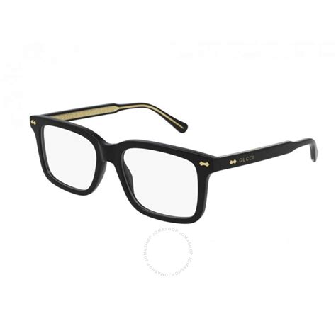 Gucci Demo Rectangular Men's Eyeglasses 